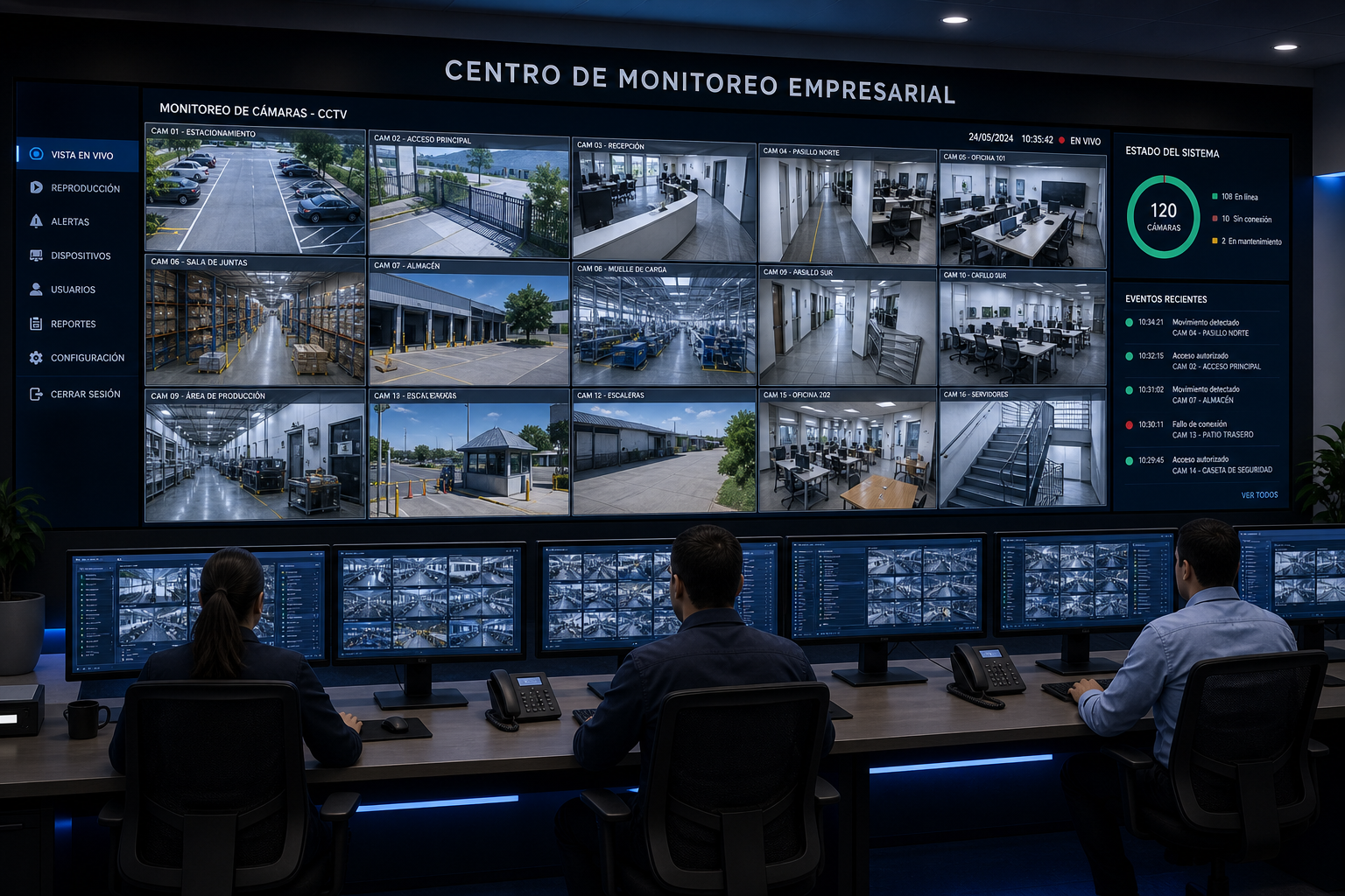 Monitoreo de CCTV para empresas en tiempo real